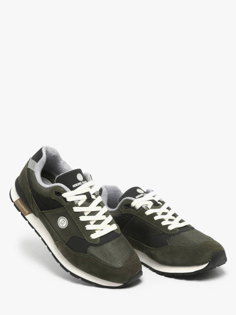 Sneakers Uit Leder Serge blanco Groen men CHA2360P ander zicht 2
